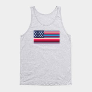 Proud Mexican American // Serape American Flag // USA Serape Tank Top